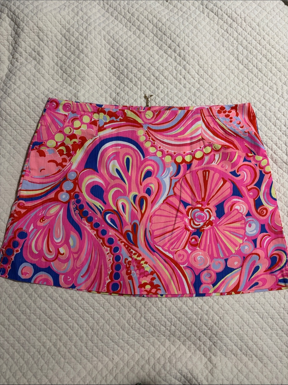 Lilly Pulitzer Pink Multi Paisley Mini Skirt